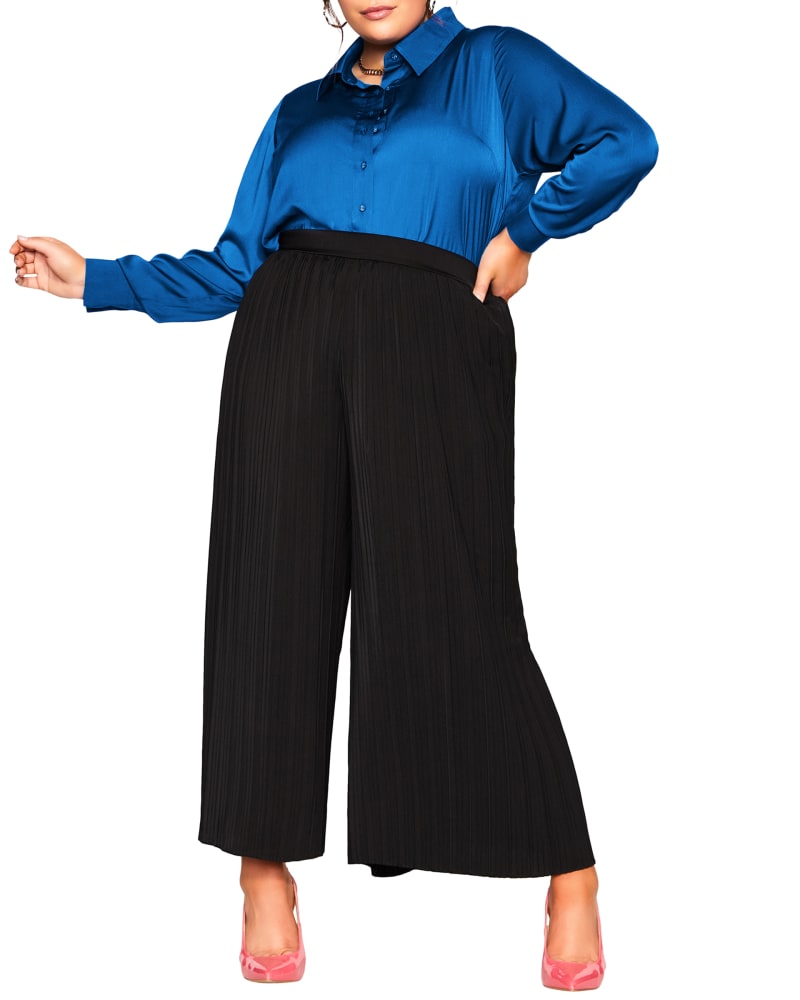 Front of a model wearing a size XXS PANT ANAYA in Black by City Chic. | dia_product_style_image_id:266054
